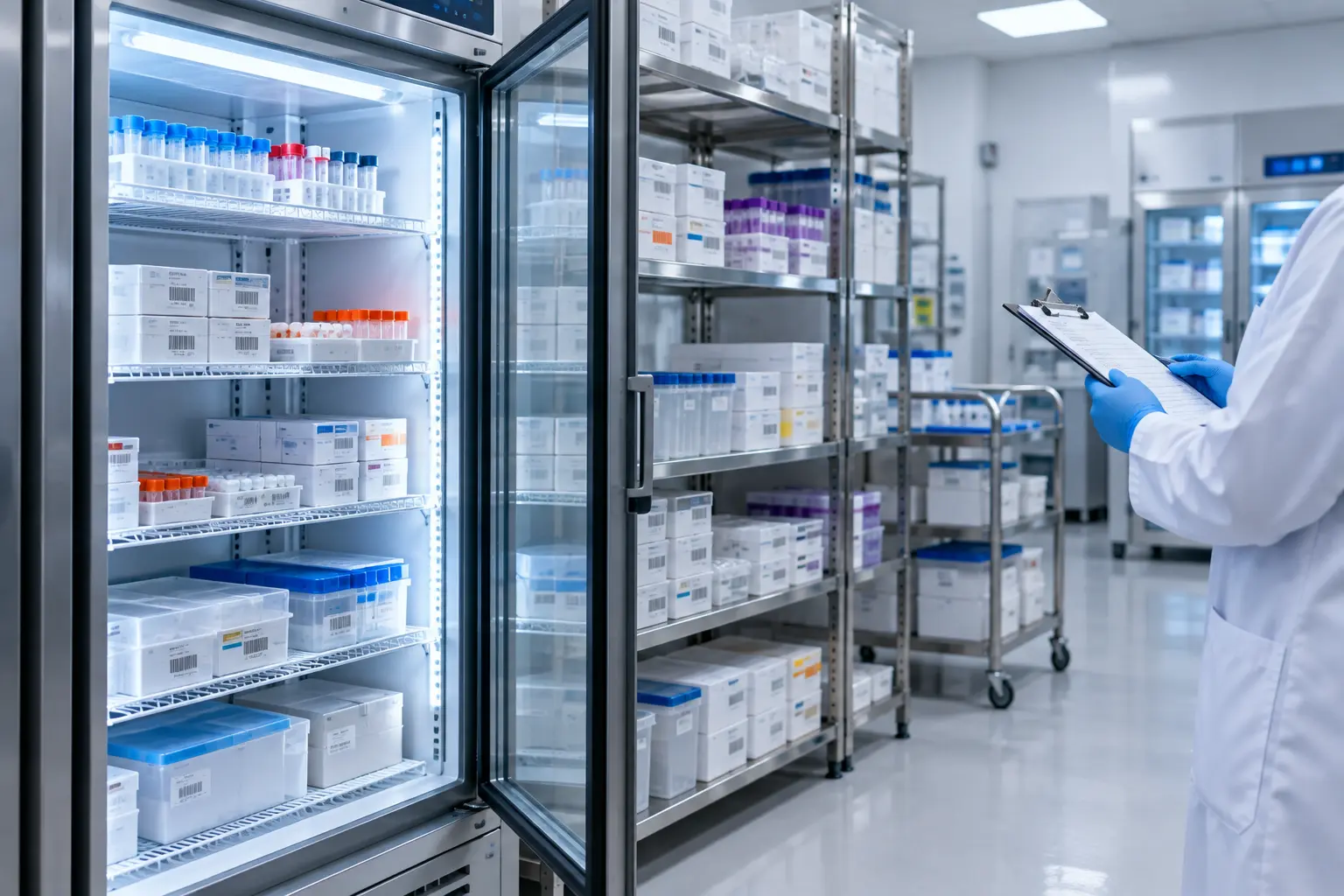 Clinical trial sample storage room